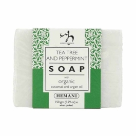 Hemani Soap with Organic Argan & Coconut Oil - Tea Tree & Peppermint
